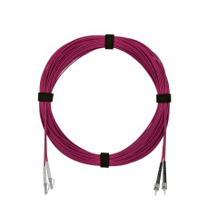 Патч-корд оптический армированный бронированный LC/UPC-ST/PC MM (OM4) Duplex 3.0mm LSZH, 10 м