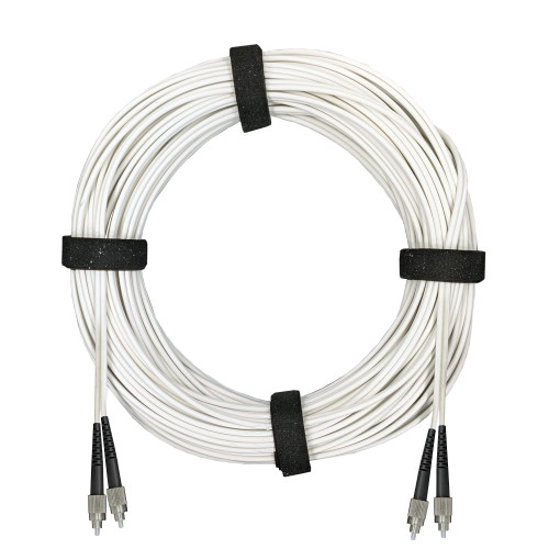 Патч-корд оптический армированный бронированный FC/UPC-FC/UPC SM (G.657A1) Duplex 2.0mm LSZH, белый, 0.5 м