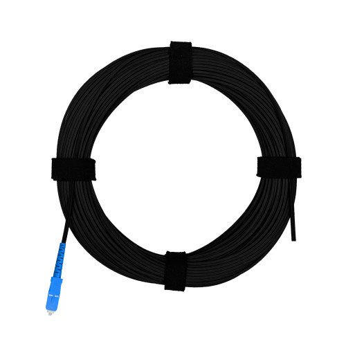 Патч-корд оптический FTTH диэлектрик FRP, G.657 LSZH SC/UPC, чёрный 100 м