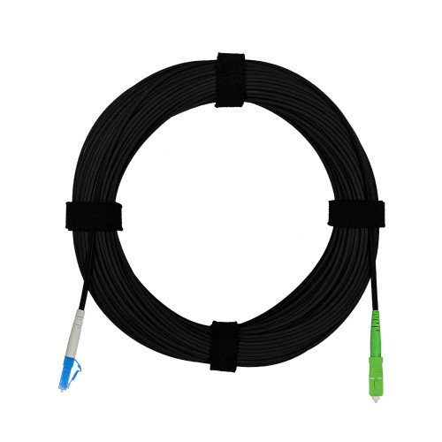 Патч-корд оптический FTTH диэлектрик FRP, G.657 LSZH LC/UPC-SC/UPC, черный 20 м