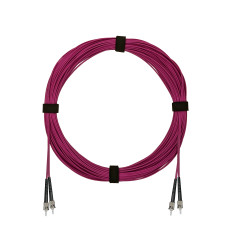 Патч-корд оптический ST/PC-ST/PC MM (OM4) 2mm duplex LSZH, 0.5 м