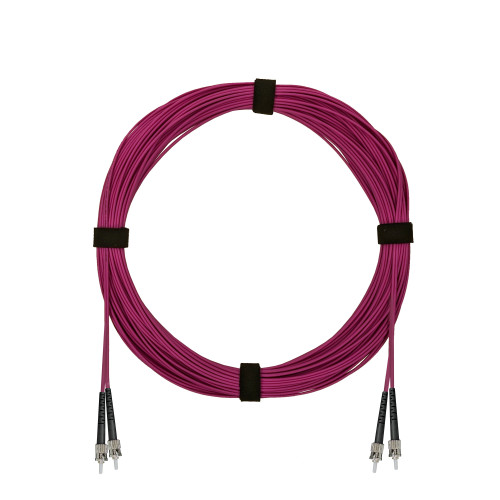 Патч-корд оптический ST/PC-ST/PC MM (OM4) 2mm duplex LSZH, 0.5 м